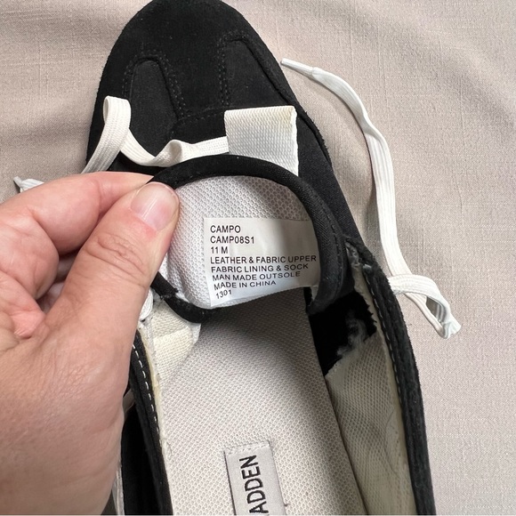 Steve Madden CAMPO Retro Sneakers Black & White – Women’s 11M - Picture 14 of 14